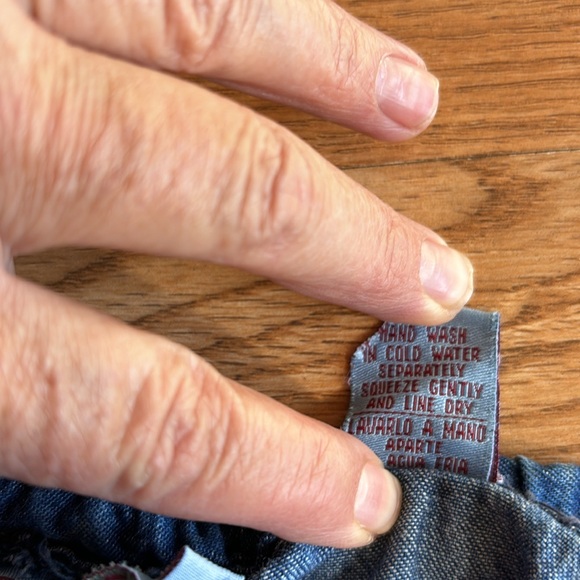 Jane Ashley Blue Maxi Skirt with Red Floral Embroidery - Picture 12 of 16